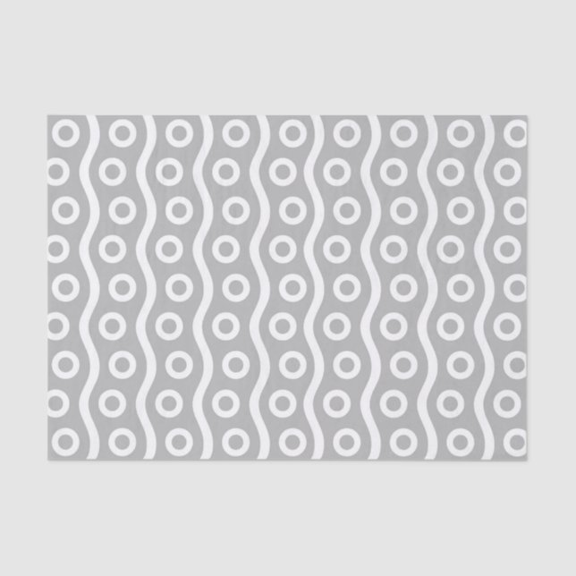 Retro Mid Century Modern Bubble Pattern Tissue Paper (Front)