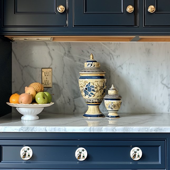 Retro Mid Century Modern Cat Spaceship Ceramic Knob (Creator Uploaded)