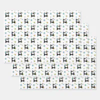 Mid Century Modern Abstract Pattern Sage Green Wrapping Paper