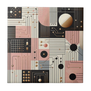 Retro Mid Century Modern Ceramic Tile