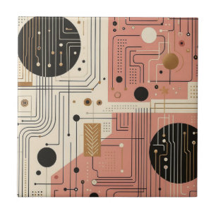 Retro Mid Century Modern Ceramic Tile