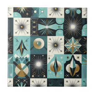 Retro Mid Century Modern  Ceramic Tile
