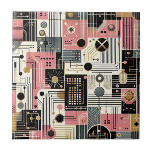 Retro Mid Century Modern Ceramic Tile
