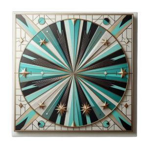 Retro Mid Century Modern  Ceramic Tile