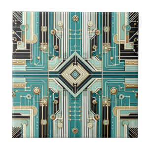 Retro Mid Century Modern  Ceramic Tile