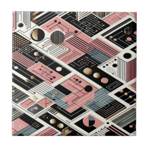 Retro Mid Century Modern  Ceramic Tile