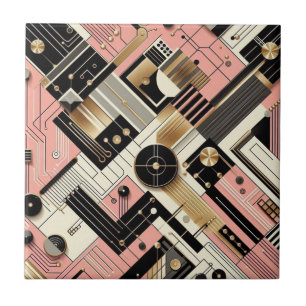Retro Mid Century Modern Ceramic Tile