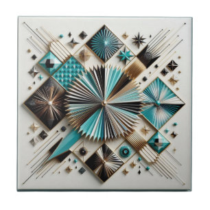 Retro Mid Century Modern  Ceramic Tile