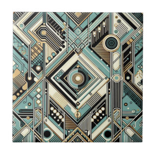 Retro Mid Century Modern  Ceramic Tile
