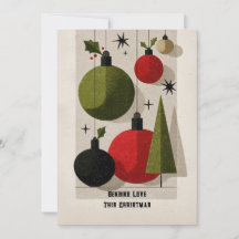 Retro Mid-Century Modern Christmas Ornaments