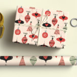 Retro Mid Century Modern Christmas Red Black Cream Wrapping Paper Sheets<br><div class="desc">Get ready to wrap your gifts in vintage charm with our Retro Mid Century Modern Christmas Wrapping Paper Sheets! Embrace the nostalgia of the holiday season with whimsical motifs and vibrant colors. Perfect for adding a dash of retro flair to your presents. Spread joy and nostalgia this holiday season with...</div>