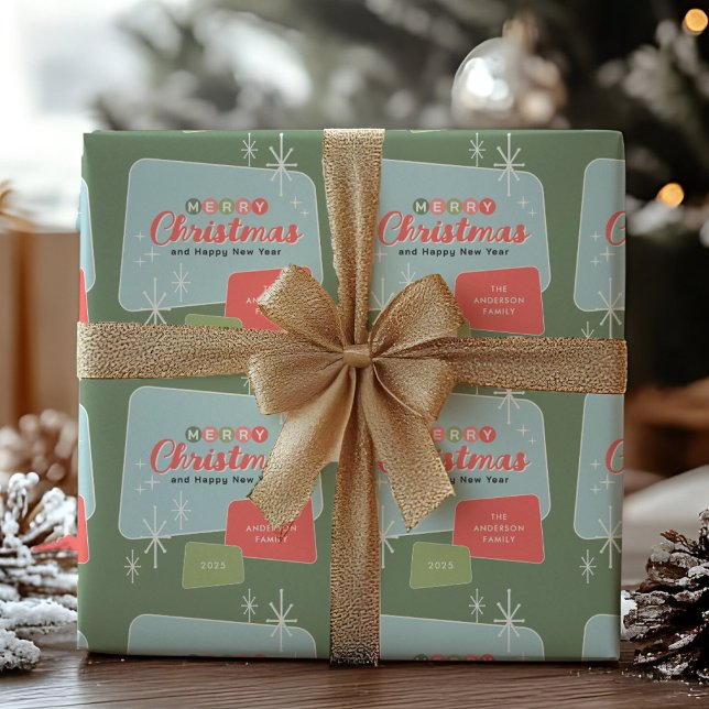 Retro Mid-century Modern Christmas Wrapping Paper (Creator Uploaded)