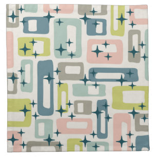 Retro Mid Century Modern Cloth Napkin