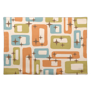 Retro Mid Century Modern Cloth Placemat