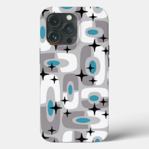 Retro Mid Century Modern Cosmic Abstract Pattern iPhone 13 Pro Case