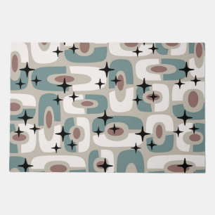 Retro Mid Century Modern Cosmic Abstract Pattern Doormat