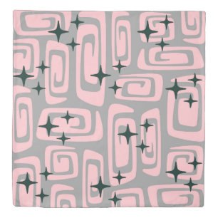 Retro Mid Century Modern Cosmic Abstract Pattern Duvet Cover