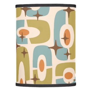 Retro Mid Century Modern Cosmic Abstract Pattern Lamp Shade