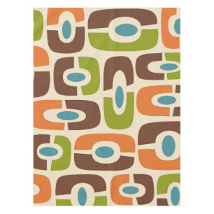 Retro Mid Century Modern Cosmic Abstract Pattern Tablecloth