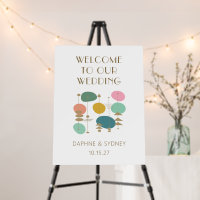 Retro Mid Century Modern Custom Wedding Welcome