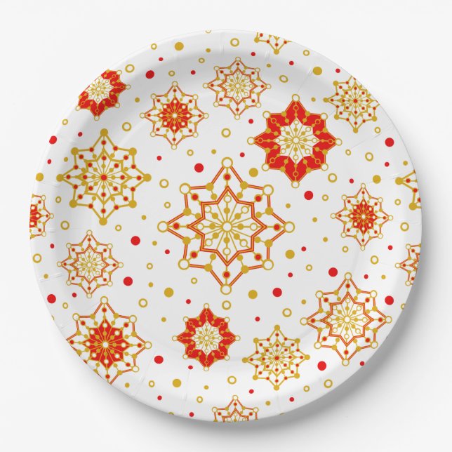 Retro Mid-Century Modern Design Paper Plates (Front)