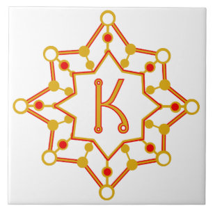 Retro Mid-Century Modern Design Personalized Ceramic Tile