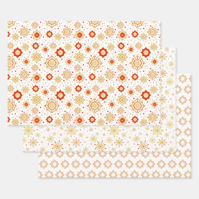 Retro Mid-Century Modern Design Wrapping Paper Sheets (Set)