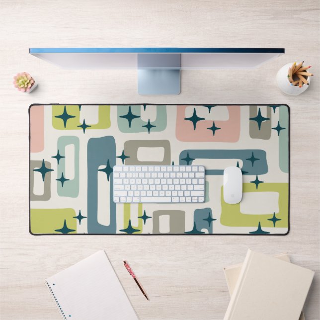 Retro Mid Century Modern Desk Mat (Office 1)