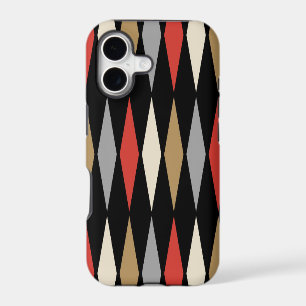 Retro Mid Century Modern Diamond Pattern iPhone 17 Case