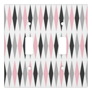 Retro Mid Century Modern Diamond Pattern Light Switch Cover