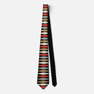 Retro Mid Century Modern Diamond Pattern Neck Tie