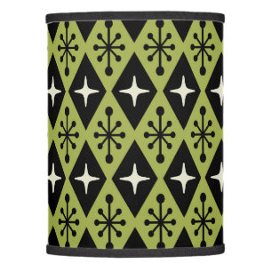 Retro Mid Century Modern Diamond Starburst Pattern Lamp Shade