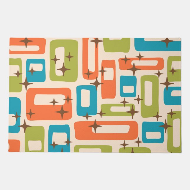 Retro Mid Century Modern Doormat (Front)