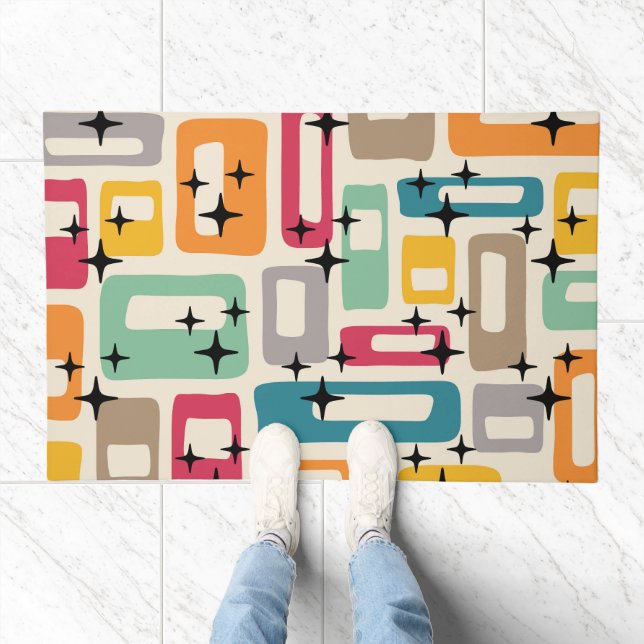 Retro Mid Century Modern Doormat (Indoor)