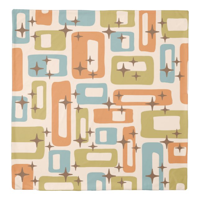 Retro Mid Century Modern Duvet Cover (Front)