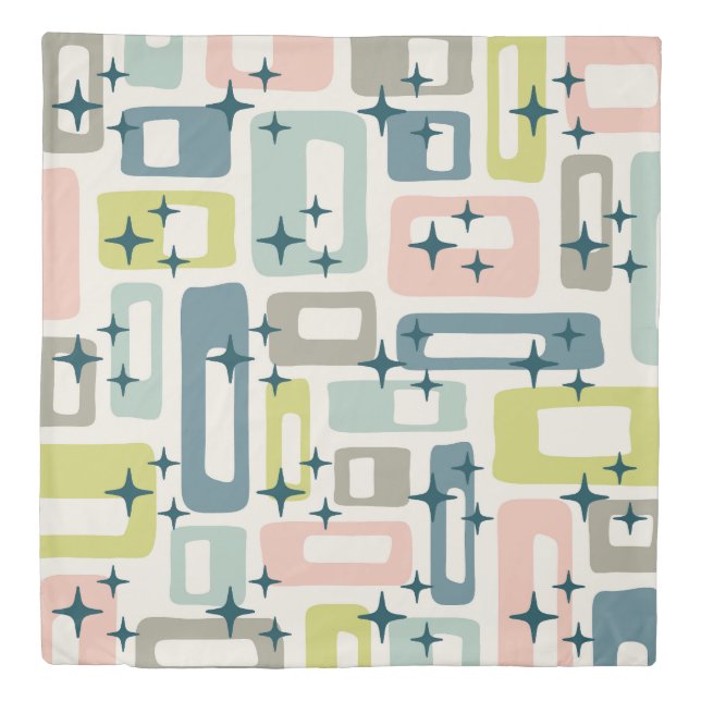 Retro Mid Century Modern Duvet Cover (Front)