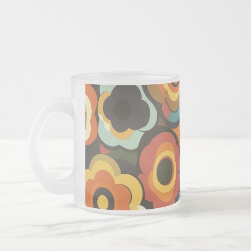 Retro mid_century modern floral mug