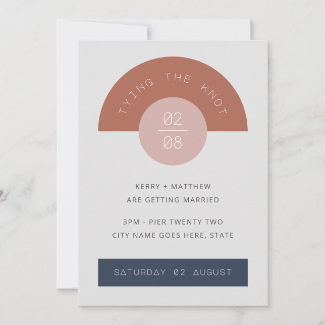 Retro Mid Century Modern Geometric Art 1950s 1960s Invitation (Front)