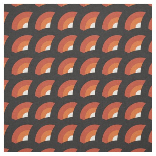 Retro Mid Century Modern Geometric Circle Fabric