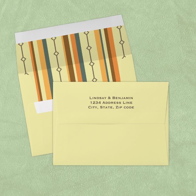 Retro Mid-century Modern Inspired Wedding Envelope (Creator Uploaded)