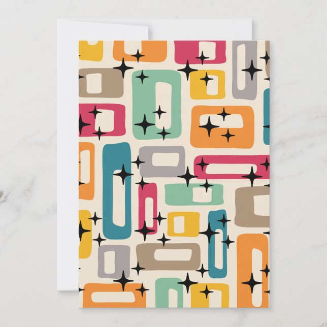 Retro Mid Century Modern Invitation (Front)