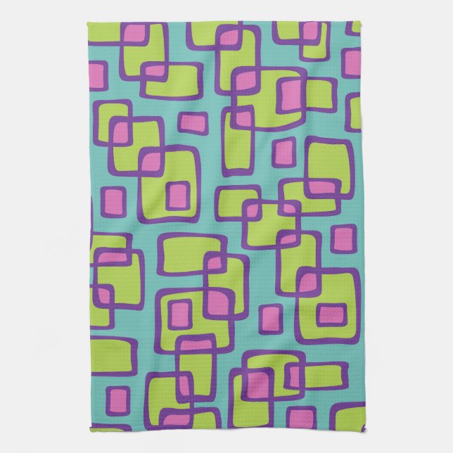 Retro Mid Century Modern Kitchen Towel (Vertical)