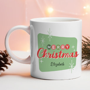 Retro Mid-Century Modern Merry Christmas Coffee Mug