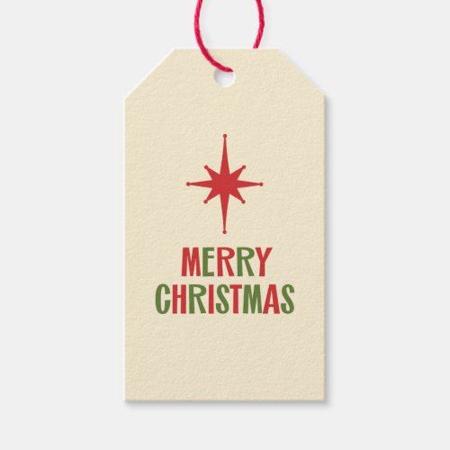 Retro Mid_Century Modern Minimalist Christmas Gift Tags