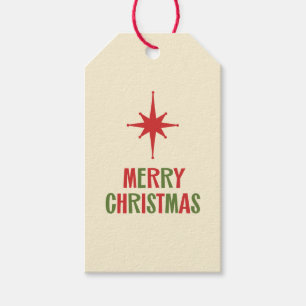Retro Mid-Century Modern Minimalist Christmas Gift Tags