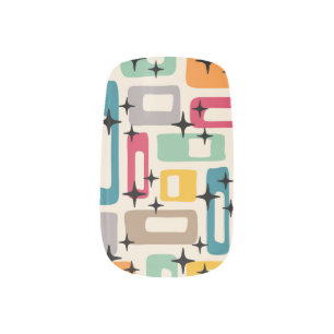 Retro Mid Century Modern Minx Nail Art