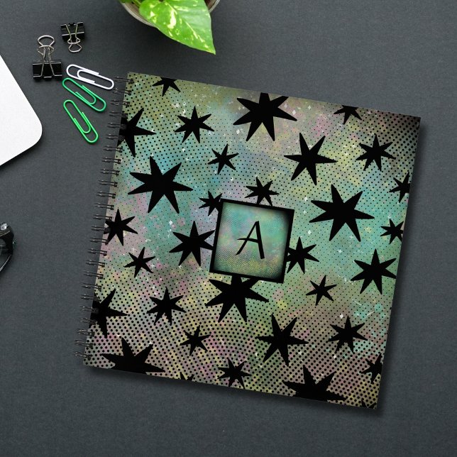 Retro Mid Century Modern Monogram Notebook (Creator Uploaded)