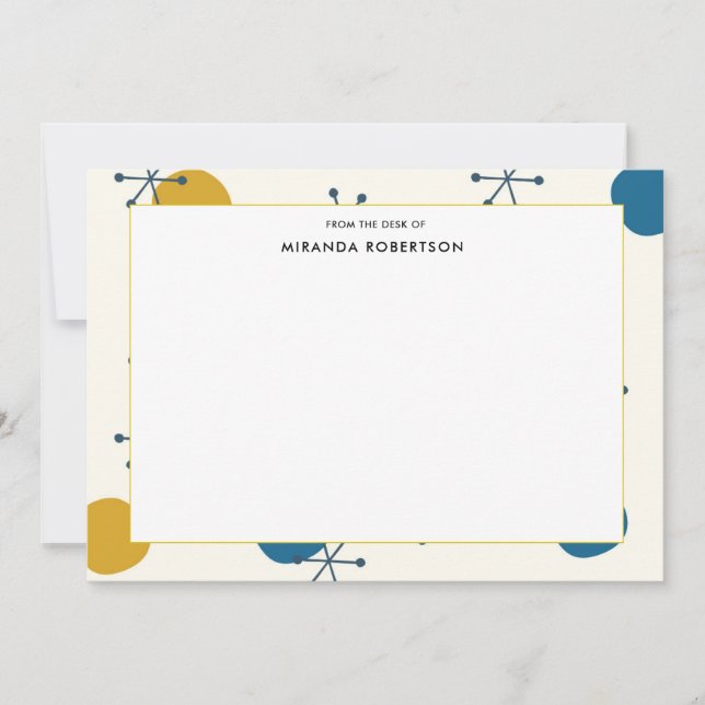 Retro Mid Century Modern Note Cards (Front)