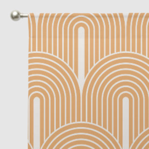 Retro Mid-Century Modern Pattern Sheer Curtains