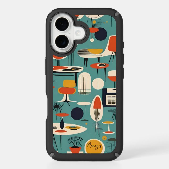 Retro Mid-Century Modern Pattern Speck iPhone Case (Front)